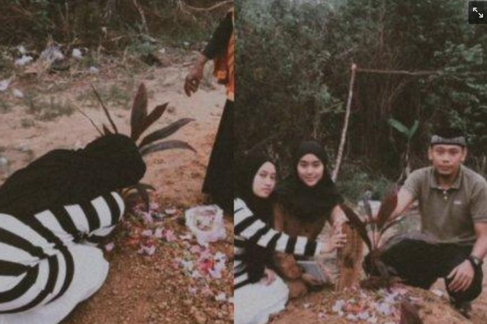  Dester Ayu Retriansyah (24) ijab kabul di depan jenazah sang ibu.