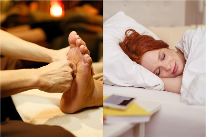 Pijat refleksi kaki untuk tidur yang lebih nyenyak.
