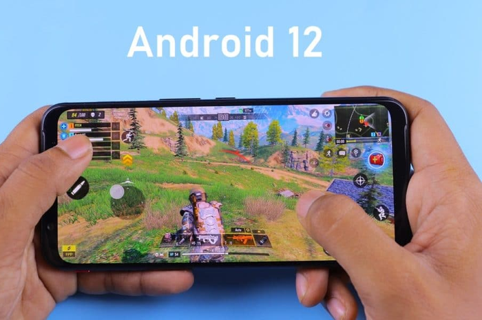 Ilustrasi gaming di Android 12