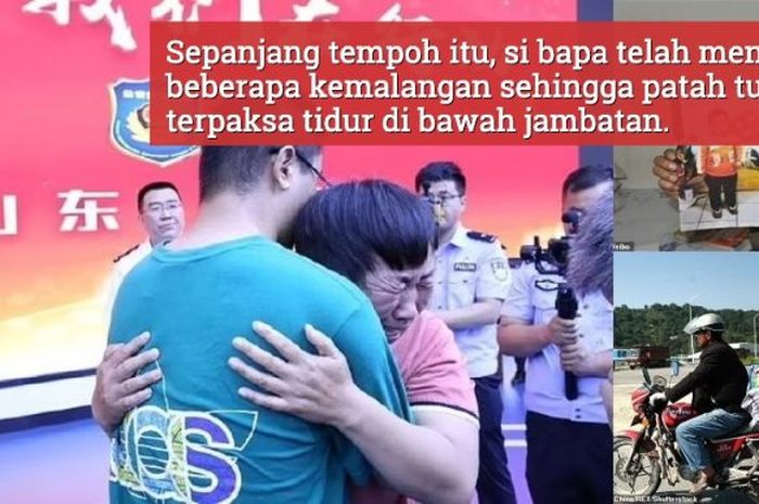Lebih dari 20 tahun mencari keberadaan anaknya, pria di China ini berhasil kembali berkumpul dengan buah hatinya.