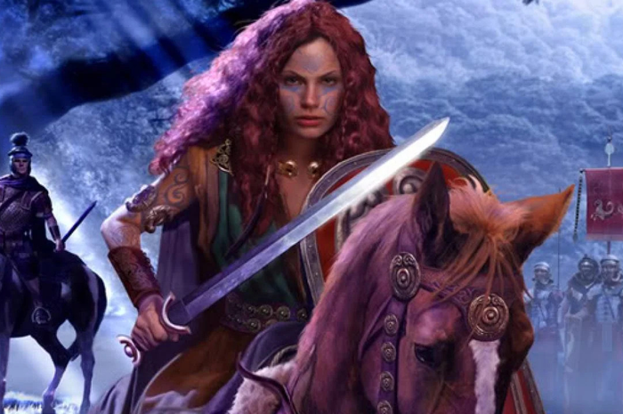 Boudica, ratu Celtic yang memimpin pemberontakan melawan kekuasaan Romawi di Inggris kuno.