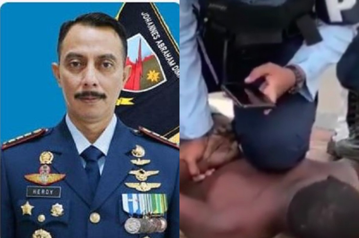 Danlanud Johannes Abraham Dimara Kolonel Pnb Herdy Arief Budiyanto yang dicopot  setelah ulah dua oknum anggota TNI AU menginjak kepala warga Papua. 