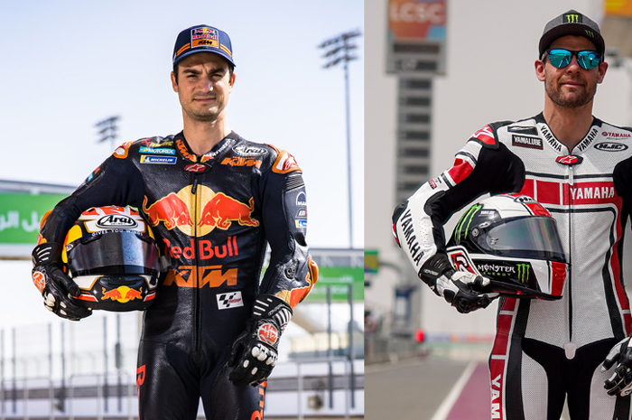 Test rider KTM MotoGP Dani Pedrosa (kiri) dan test rider Yamaha MotoGP Cal Crutchlow ungkap bedanya pembalap wild card dengan pengganti