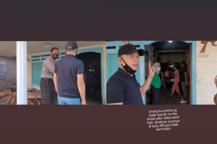 Kolase Instastory Umi Kalsum saat grebek rumah haters Ayu Ting Ting