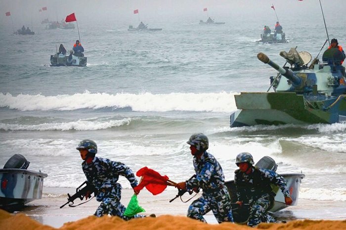Ilustrasi - militer China melakukan serangan ke Taiwan