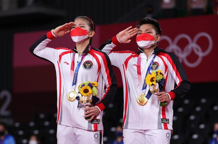 Greysia/Apriyani menyumbang medali emas Olimpiade dari kategori ganda putri.