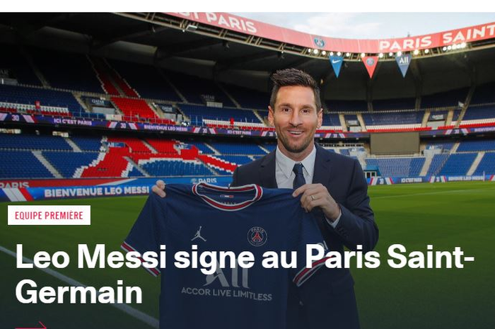 Lionel Messi resmi bergabung dengan PSG.
