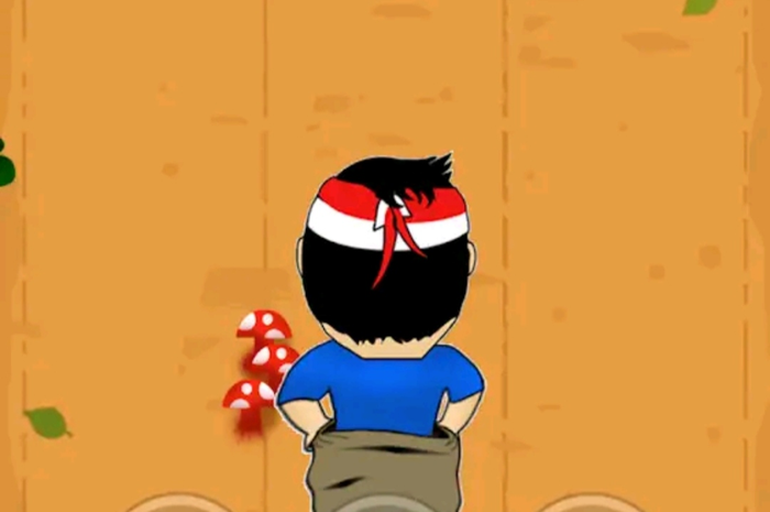 Gameplay game Balap Karung Pintar