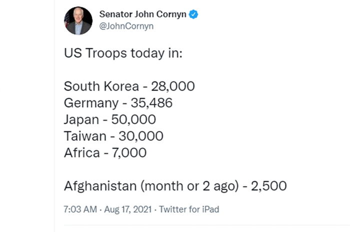 Militer Amerika ditempatkan di beberapa negara.
