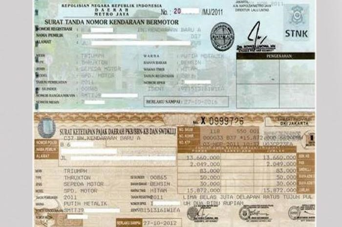 Ilustrasi STNK. Ada diskon pajak kendaraan dan bebas denda, ini syaratnya