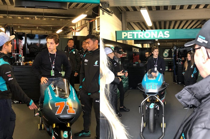 Tom Holland kepergok jalan bersama sang pacar Zendaya, ternyata pernah berpose di atas motor balap ini.