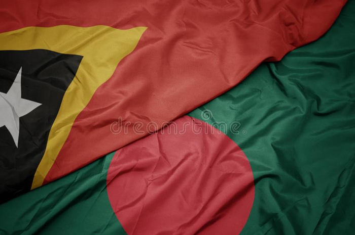 Ilustrasi bendera Bangladesh dan Timor Leste