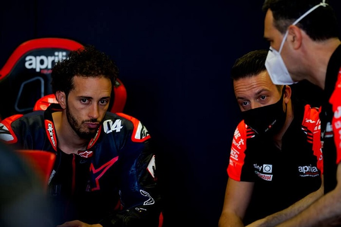 Andrea Dovizioso nyamperin Aprilia di sirkuit Misano, kesal gara-gara keduluan rekrut Maverick Vinales?