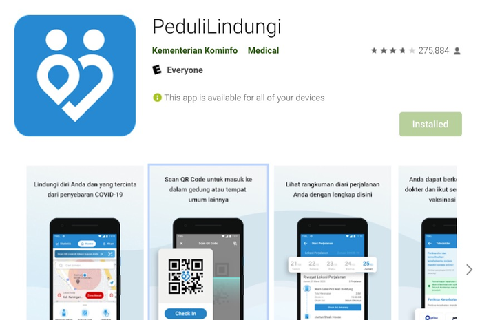 Aplikasi Pedulilindungi