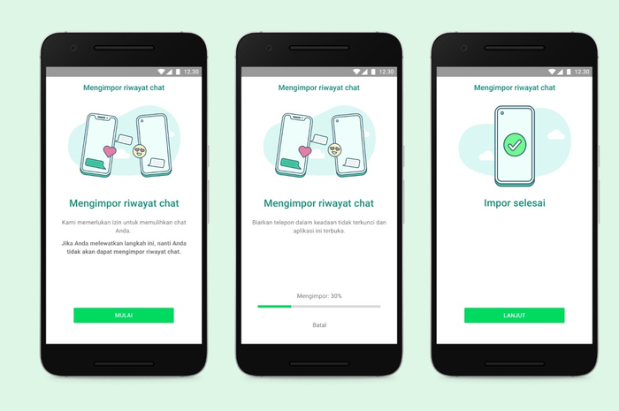 Transfer data antar android ke iOS semakin mudah di WhatsApp.