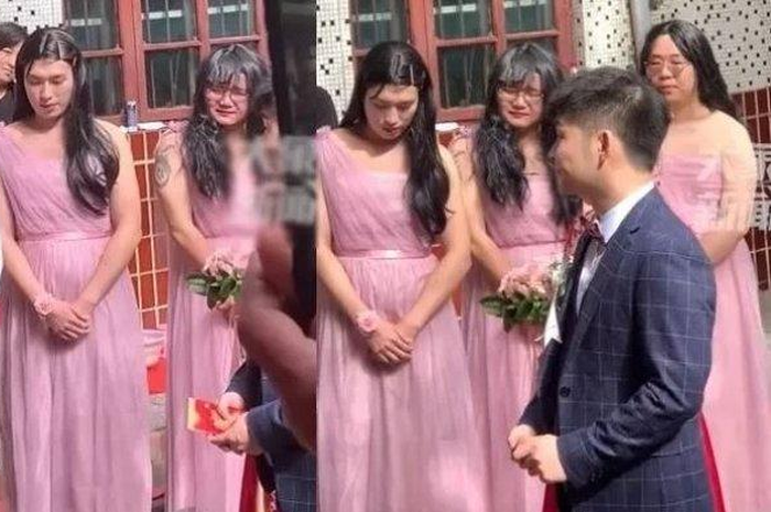 Bridesmaid cantik di pernikahan ini jadi sorotan