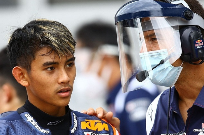 Fans bingung kenapa kok enggak ada pembalap Indonesia, Mario Aji di ajang Red Bull Rookies Cup di MotoGP Aragon 2021?