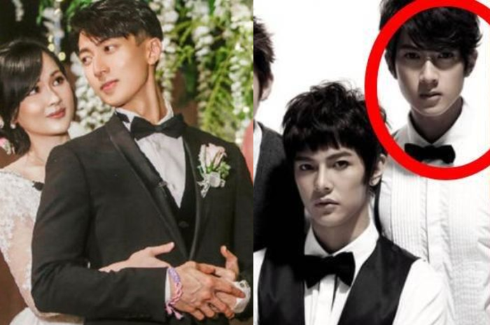 Penyanyi Wu Chun dan istrinya