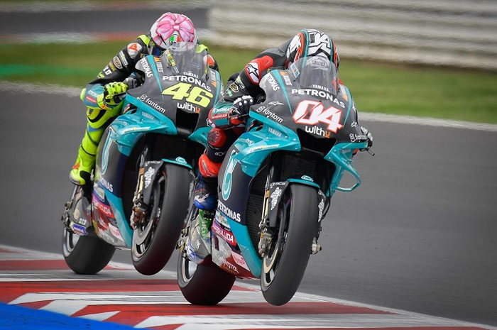 Tes MotoGP Misano 2021, dua pembalap Petronas Yamaha SRT, Valentino Rossi dan Andrea Dovizioso mengaku senang gara-gara hal ini.