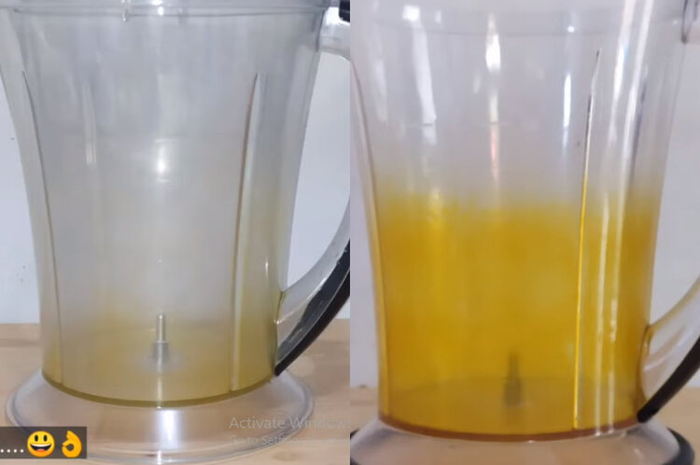 cara memberishkan noda kuning di blender