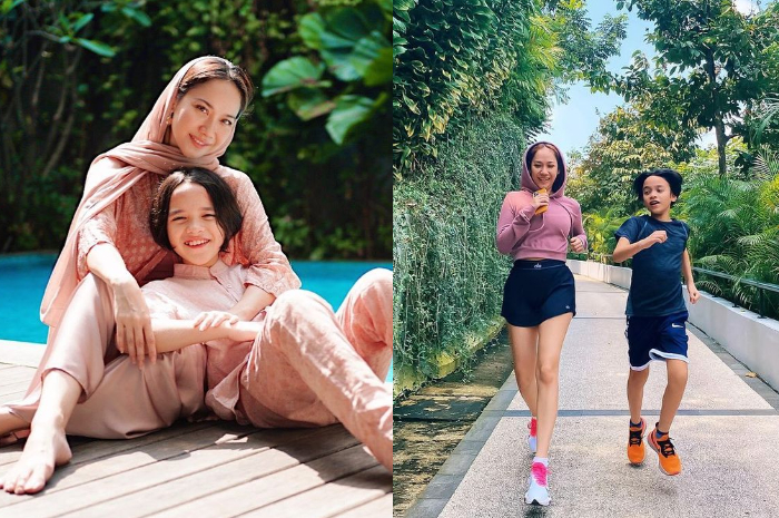 Bunga Citra Lestari dan putra semata wayngnya, Noah Sinclair