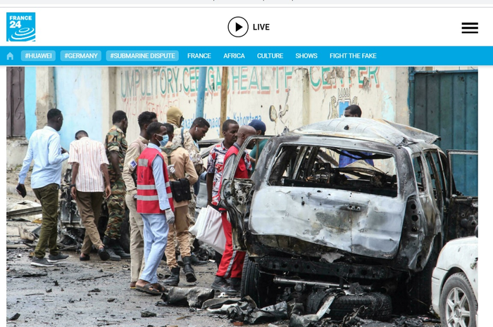Ledakan bom bunuh diri di Somalia.