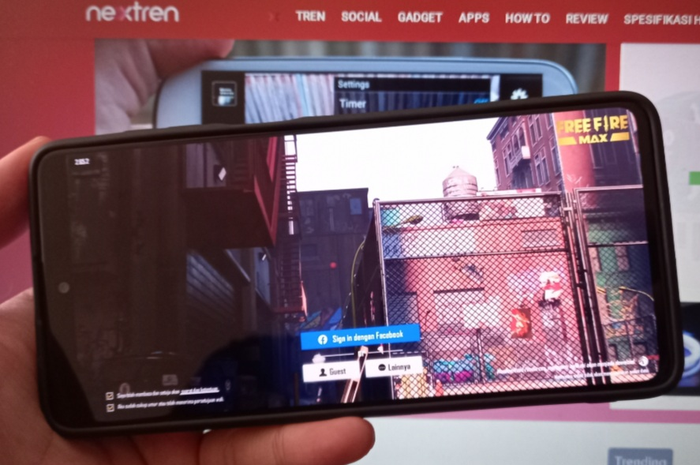 Tampilan awal game Free Fire MAX yang sudah bisa diinstall di Google Play Store atau App Store.