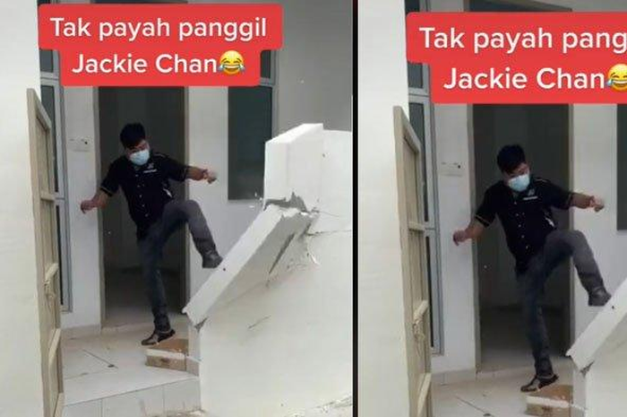 Dua kali ditendang, tembok rumah berharga mahal ini langsung roboh