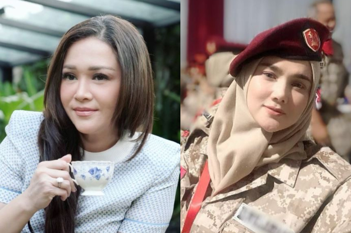 Kolase foto Maia Estianty dan Mulan Jameela