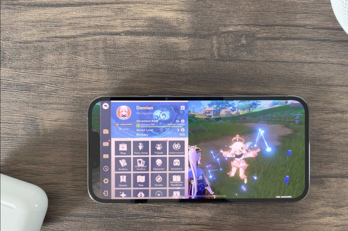 iPhone 13 Pro Max di game Genshin Impact