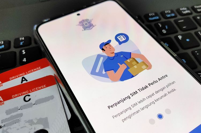 Ilustrasi aplikasi SINAR untuk membuat dan memperpanjang SIM online.(KOMPAS.com/ Galuh Putri Riyanto) 