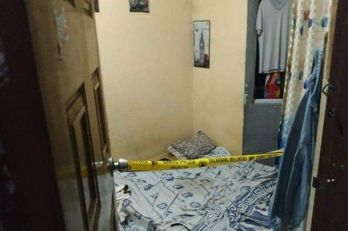 Lokasi pembunuhan seorang Ibu rumah tangga di Kelurahan Kabil Kecamatan Nongsa, Batam meninggal dunia yang dibunuh suaminya sendiri, Kamis (27/5/2021). 