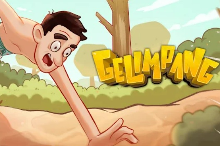 Game lokal Gelimpang: Barrel Balance Game.