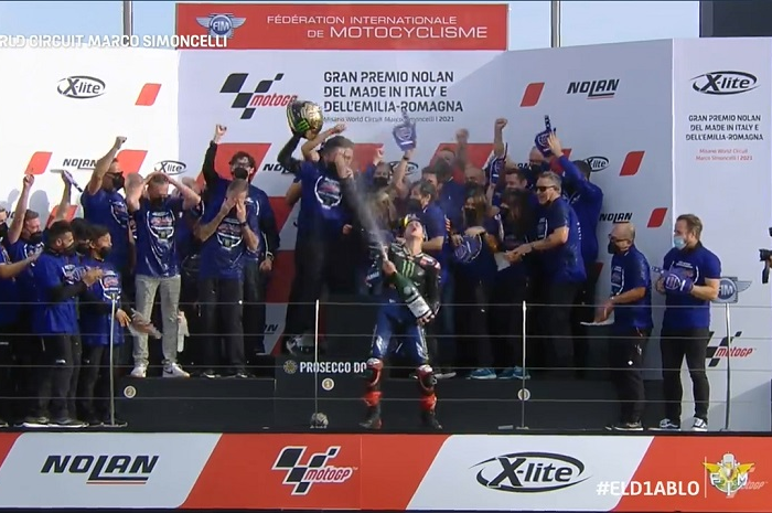 Pembalap Monster Energy Yamaha, Fabio Quartararo menjadi juara dunia MotoGP 2021, ini klasemen pembalap usai MotoGP Emilia Romagna 2021.