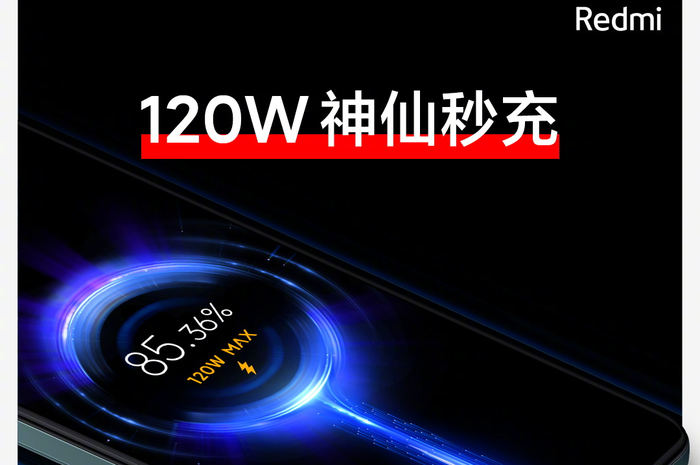 Ilustrasi pengsian cepat 120W Xiaomi Redmi Note 11 Series
