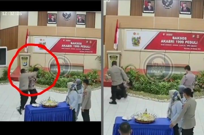 Foto aib ini berasal dari tangkapan layar sebuah video dugaan pemukulan Kapolres Nunukan AKBP Syaiful Anwar terhadap Brigadir Sony Limbong.