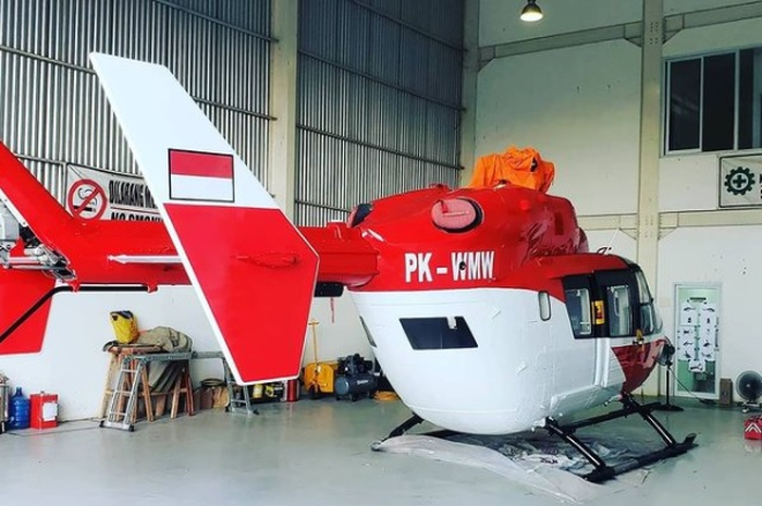 Jelang WorldSBK Indonesia 2021, intip helikopter medis milik sirkuit Mandalika, Lombok, Nusa Tenggara Barat.