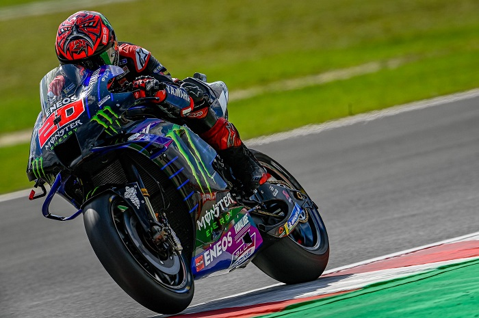 Pembalap Monster Energy Yamaha, Fabio Quartararo ngamuk di FP1 MotoGP Algarve 2021.