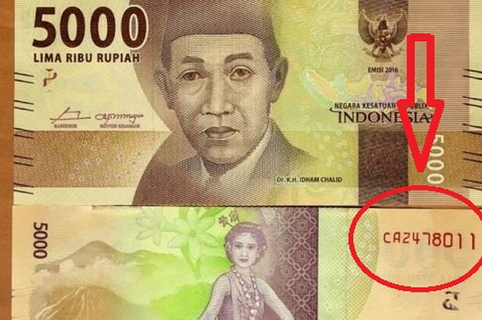 Uang kertas Rp 5000 yang dihargai puluhan juta