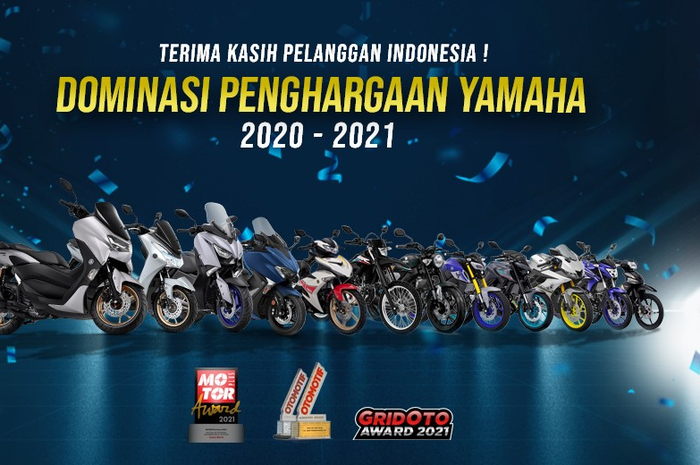 Yamaha Sukses Borong 10 Piala di GridOto Award 2021, Simak Nih Daftar Pemenangnya!