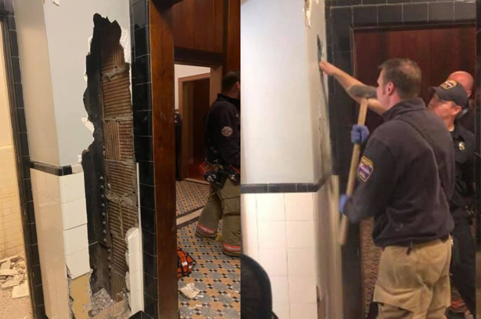 Staf syok bongkar tembok toilet setelah berhari-hari dengar suara aneh dari dalam