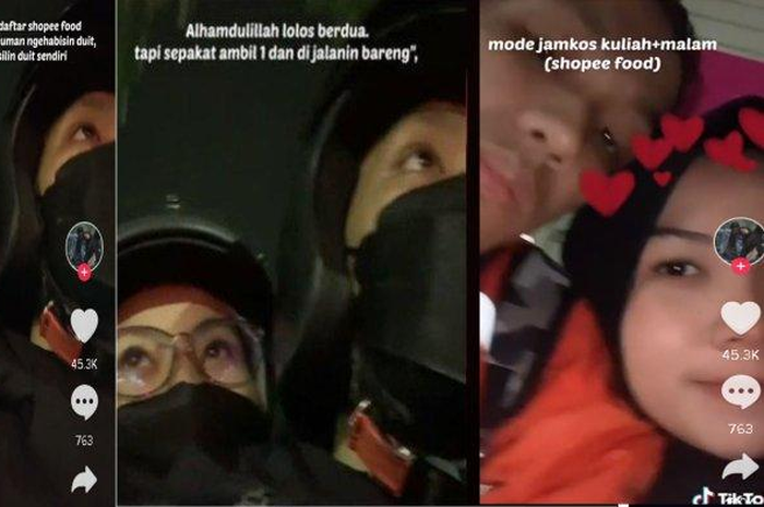 Viral kisah sepasang kekasih di Malang yang kompak gantian jadi tukang antar makanan di sela jam kuliah