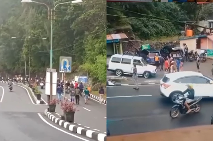 Sunmori berujung ricuh, pemotor geber-geber knalpot brong bikin warga ngamuk.