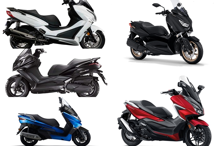 Ilustrasi motor matic baru 250 cc, ada kakak Yamaha NMAX, yaitu XMAX.