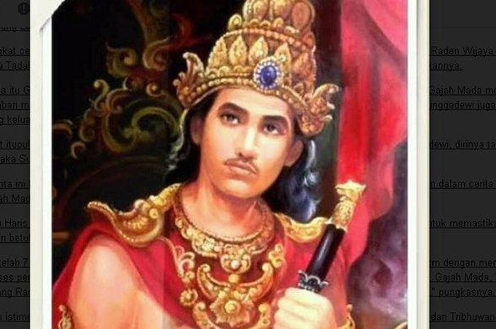 Ilustrasi Perang Bubat. Raja Majapahit Hayam Wuruk.
