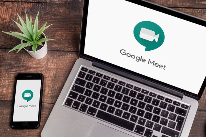 Ilustrasi aplikasi Google Meet 