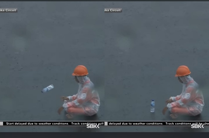 Ngakak, komentator bule di WSBK Indonesia 2021 dibuat terpukau setelah melihat aksi marshal Sirkuit Mandalika satu ini.