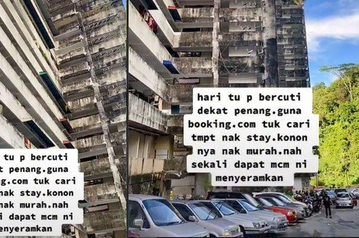 Penampakan depan penginapan yang disebut azam menyeramkan.