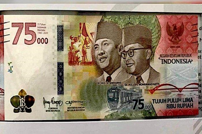 Ilustrasi. Perhatikan ciri-ciri uang kertas Rp 75 ribu yang dicari kolektor, bayarannya lebih dari harga Honda BeAT!
