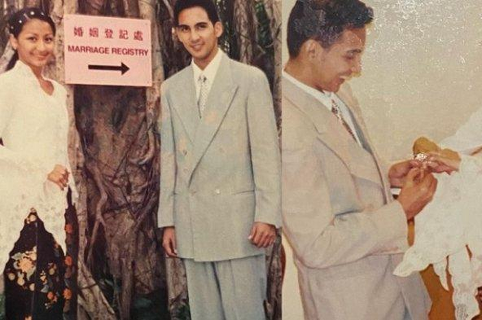 Foto lama pernikahan Amara dan Frans